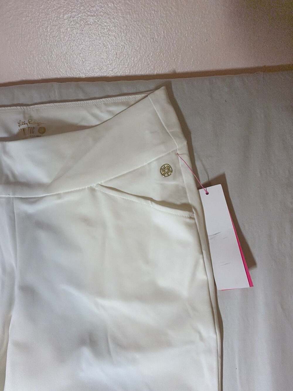 Lilly Pulitzer Luxletic White Weekender High Rise Pants Size 8 - Picture 3 of 7